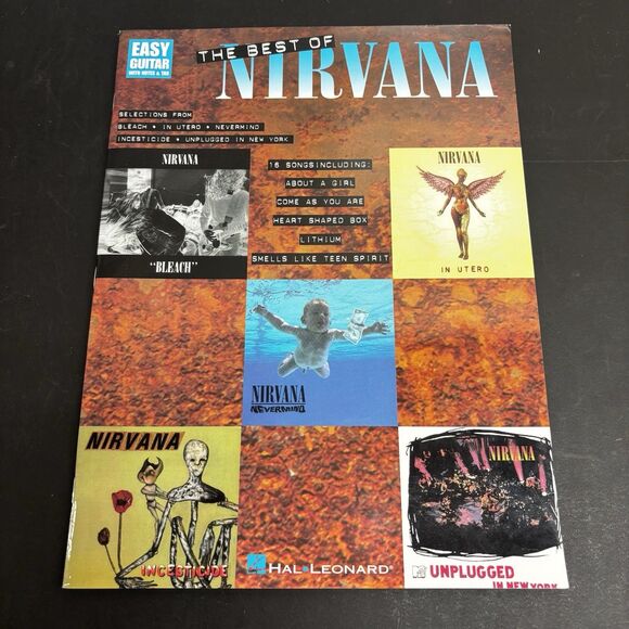 The Best of Nirvana Guitar Notes and Tab Book Hal Leonard NEW Electric Acoustic - Picture 1 of 3